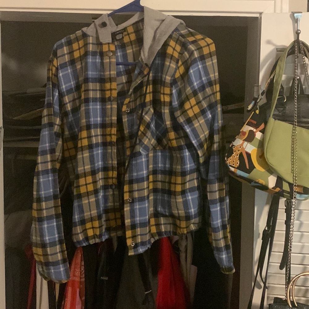 Plaid Cropped Jacket from Rue21.